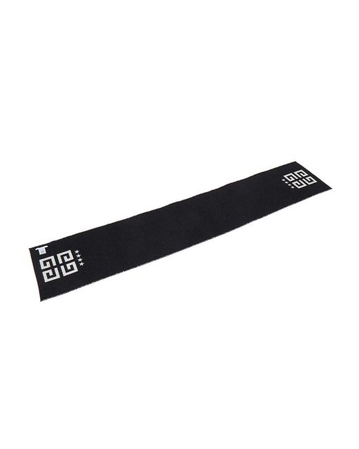 Givenchy Blue Patterned Scarf for men