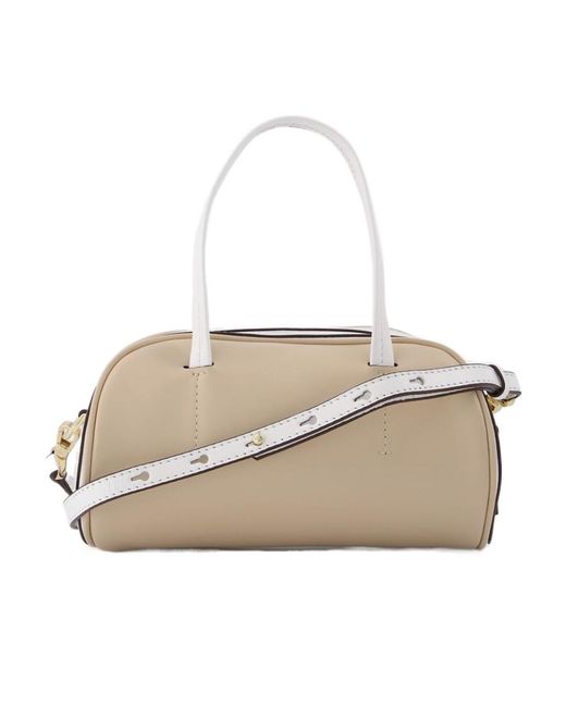 MANU Atelier Natural Cylinder Top Handle Bag