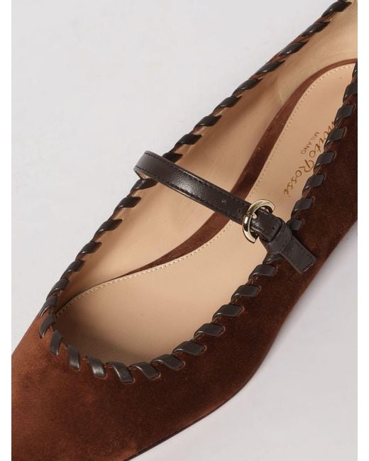 Gianvito Rossi Brown Braided Slingback Pumps