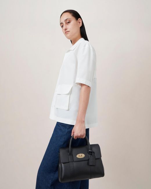 Mulberry Black Small Bayswater Top Handle Bag