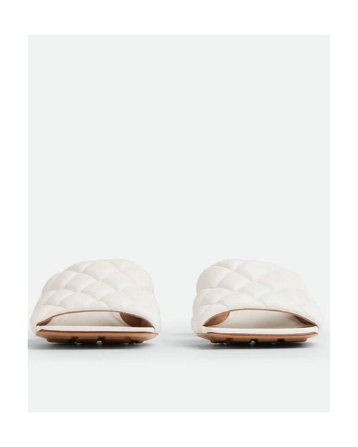Bottega Veneta White Padded Mules