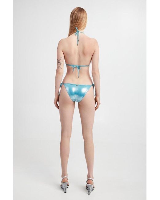 Emporio Armani Blue Logo Bikini Set