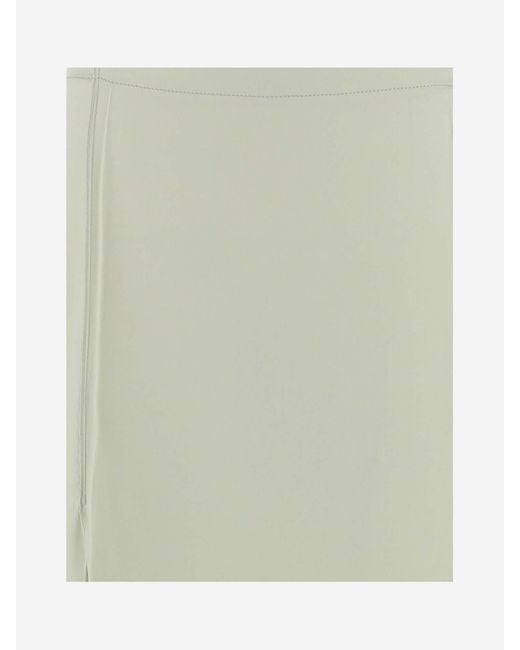 Bottega Veneta Green Fluid Satin Skirt