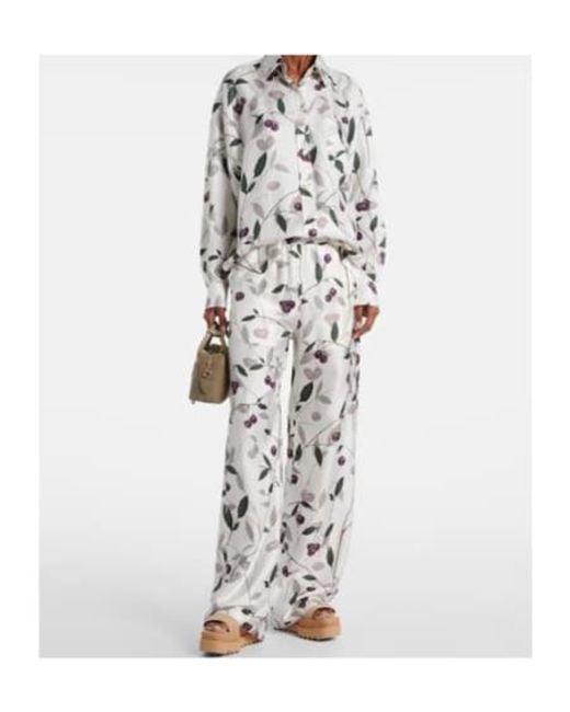 Stella McCartney White Printed Silk Twill Shirt