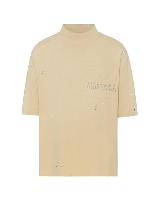 Maison Margiela Natural Graffiti Logo T-Shirt for men