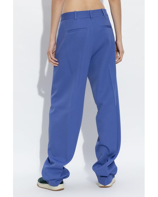 The Attico Blue The Jagger Pressed Crease Trousers