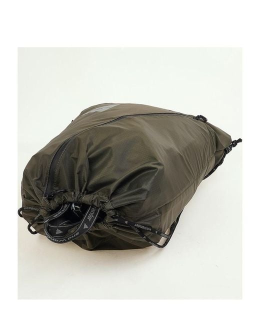 And Wander Green Drawstring Tote Bag for men