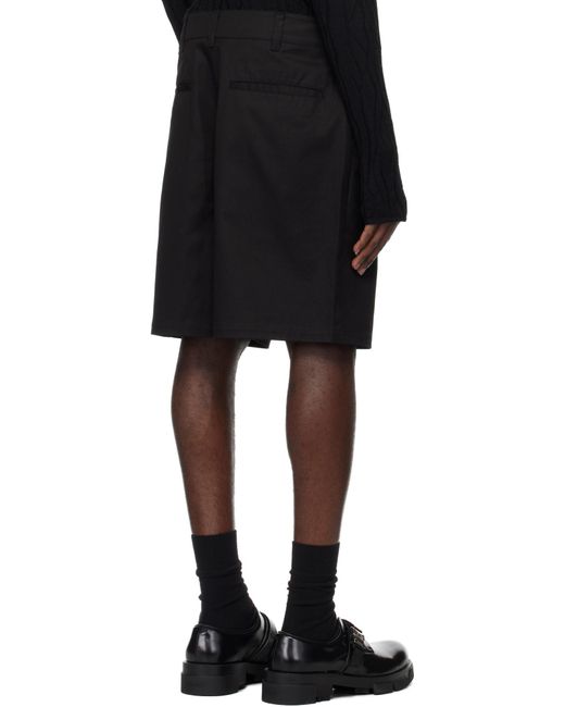 HELIOT EMIL Black Twill Shorts for men