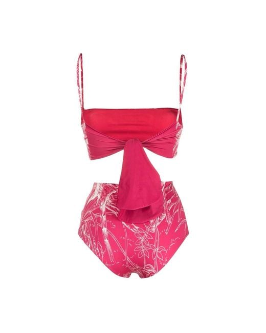 RED Valentino Pink Printed Bikini
