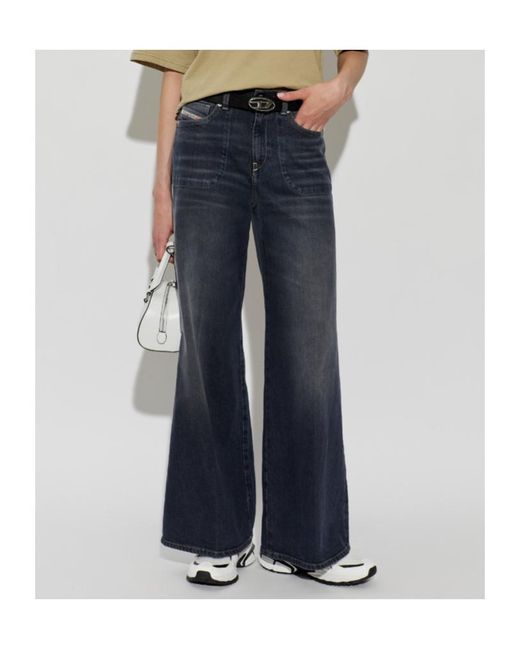 DIESEL Blue 1978 D-Akemi-F Wide-Leg Jeans