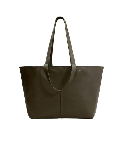 AMI Brown Ami Midi Tote Bag