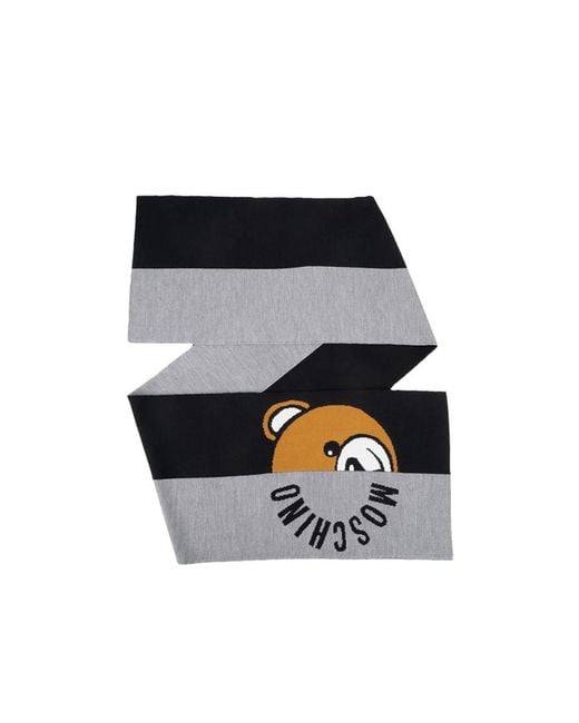 Moschino White Stitching Detail Scarf for men