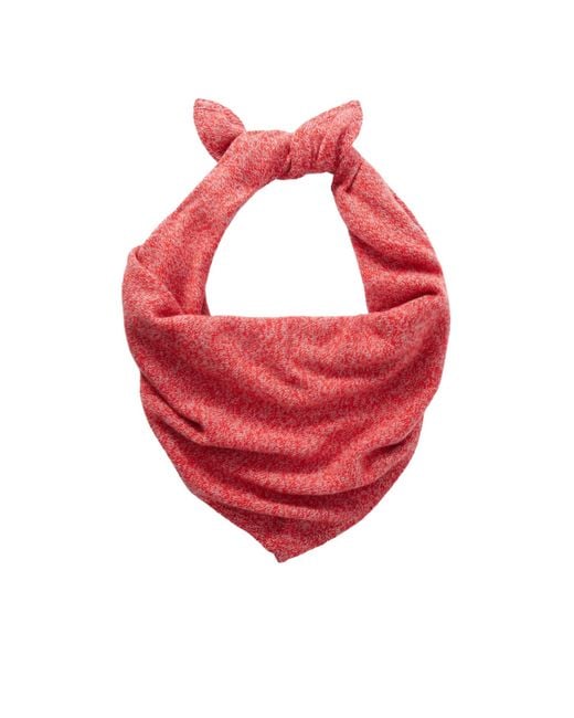 The Elder Statesman Red Cashmere Scarf