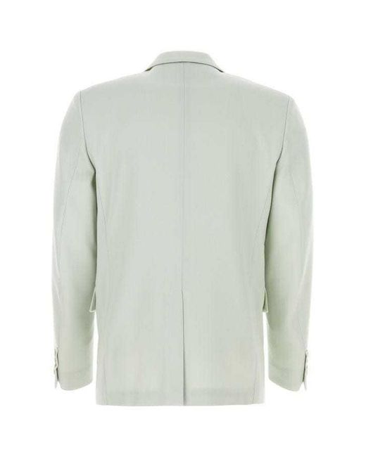 Lanvin Green Single-Breasted Wool Blazer for men