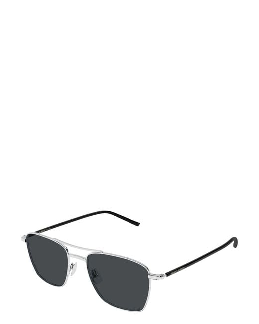 Saint Laurent Multicolor Eyewear Pilot Frame Sunglasses for men