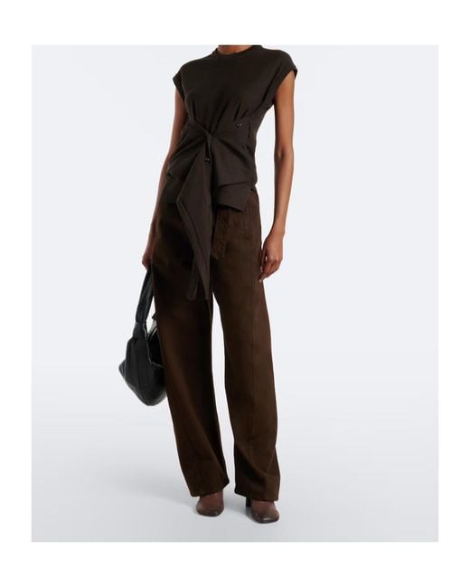 Lemaire Brown Twisted Jeans