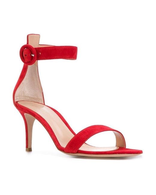 Gianvito Rossi Red Portofino 85 High-Heeled Sandals