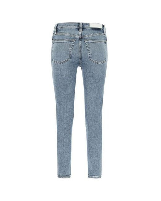 Re/done Blue High-Rise Skinny Jeans