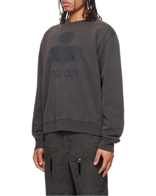 Isabel Marant Gray Mikoy Logo Printed Sweatshirt for men