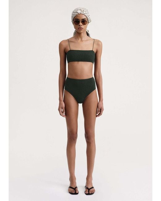 Totême  Black Square-Neck Bikini Top