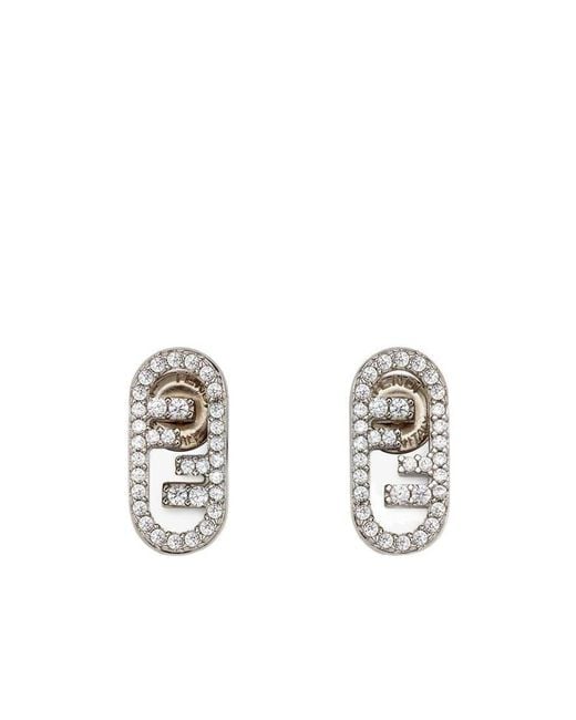 Fendi White Coloured Earrings