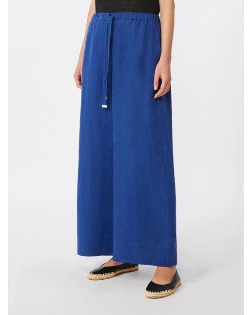 Max Mara Blue Drawstring Casual Pants