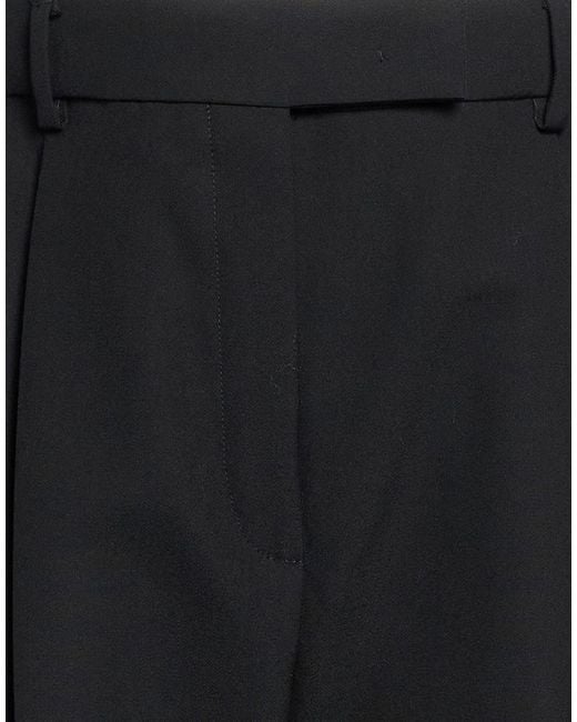 Sportmax Black Solid-Colored Straight-Leg Pants