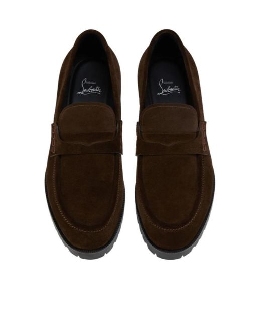 Christian Louboutin Brown Cavavin Moccasins for men