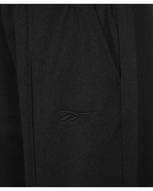 Reebok Black Wide-Leg Pleated Track Trousers