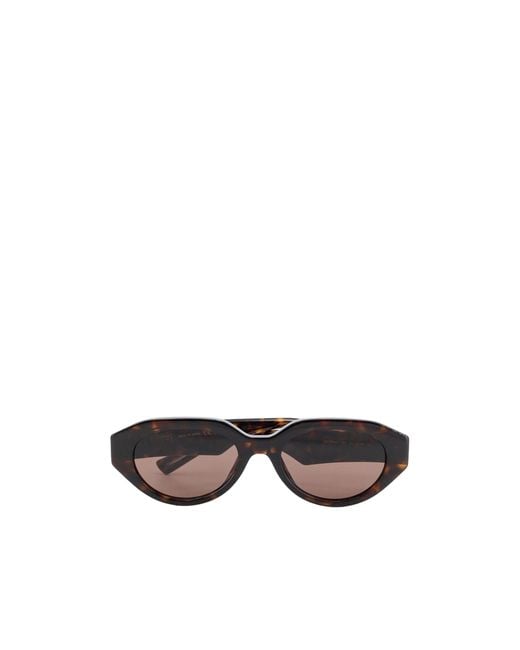 Gucci White Double G Tortoiseshell-Effect Sunglasses
