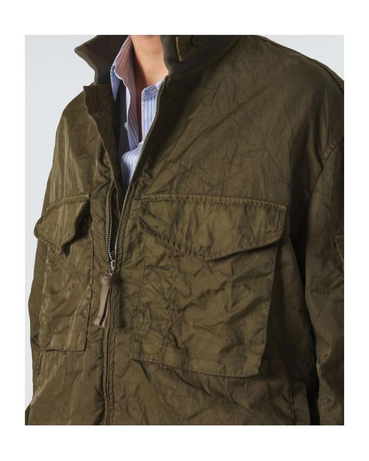 Comme des Garçons Green Zip-Up Bomber Jacket for men
