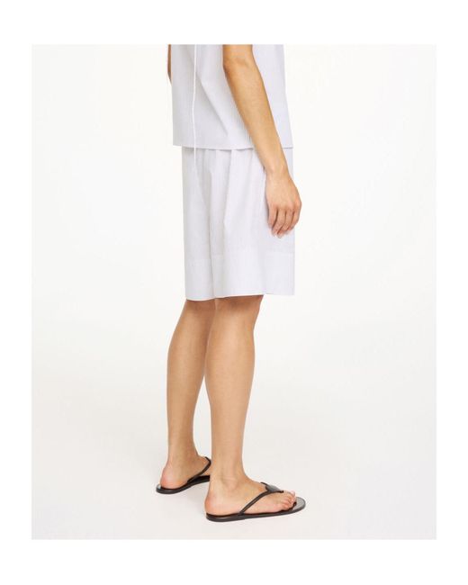By Malene Birger White Siona Striped Shorts