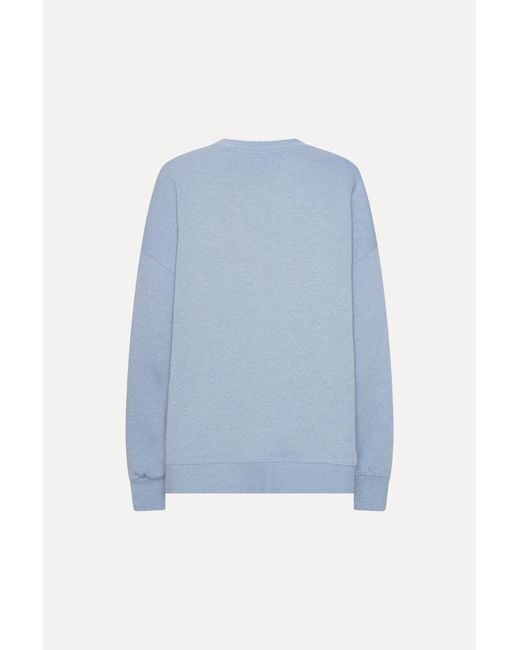 ROTATE BIRGER CHRISTENSEN Blue Crewneck Heavy Sweatshirt