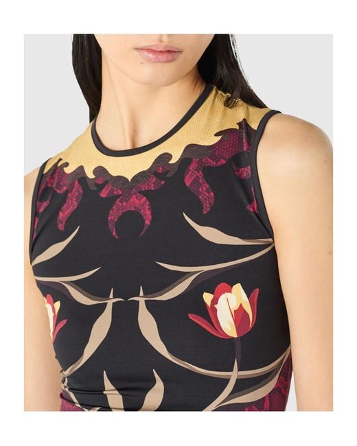 MARINE SERRE Black Jersey Second Skin Top