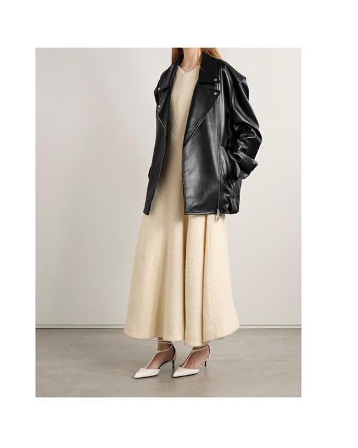 Khaite Black Hansel Belted Leather Jacket