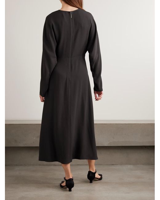 Joseph Black Hills Crepe Midi Dress