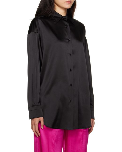 Tom Ford Black Pointed-Collar Button-Up Shirt