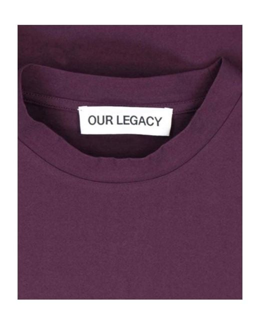 Our Legacy Purple Long-Sleeved T-Shirt for men