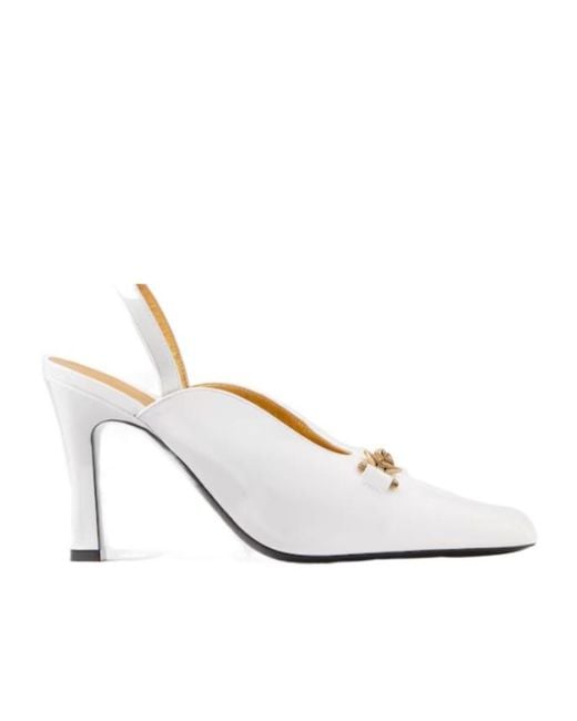 Versace White Marisa Patent Slingbacks 90 Mm
