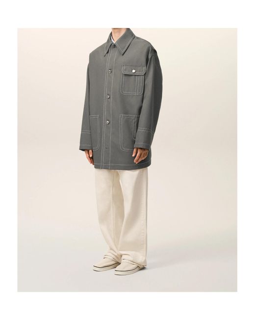 AMI Gray Ami Worker Jacket for men
