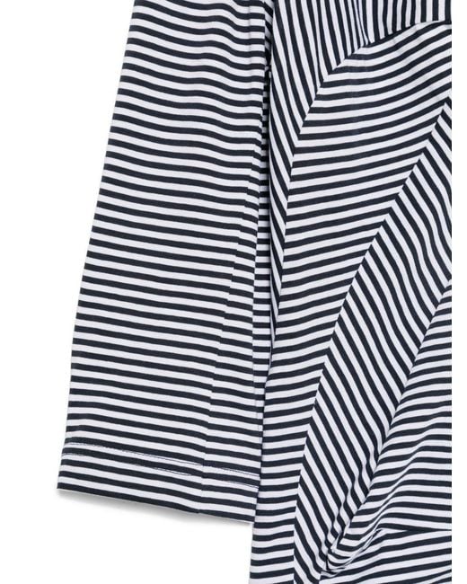 Junya Watanabe Blue Crewneck Striped Panelled T-Shirt