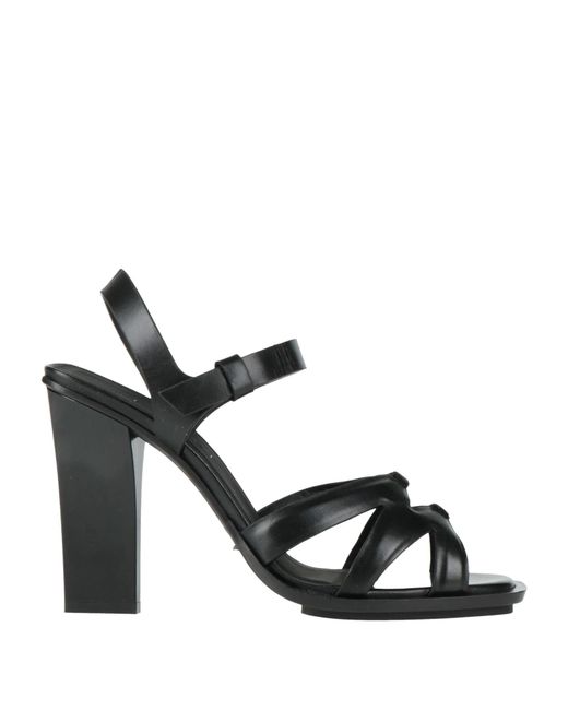 Max Mara Black Minimal Square Heel Sandals
