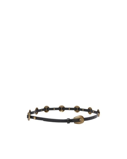 Pinko White Decorative-Buckled Belt