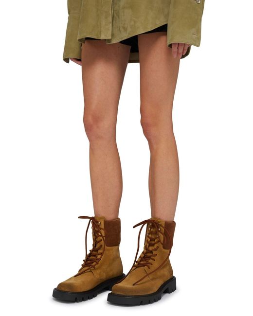 Loewe Brown Lacing Short Boots