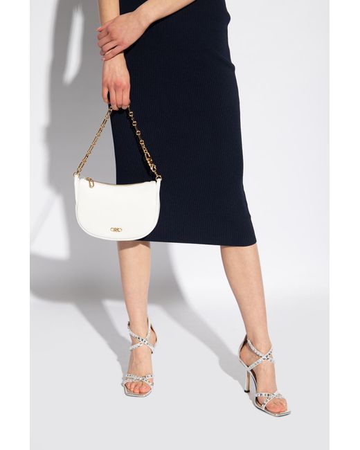 MICHAEL Michael Kors White Logo-Plaque Leather Tote Bag