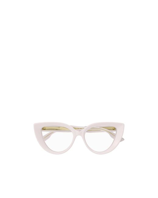 Gucci White Eyewear Cat-Eye Frame Glasses