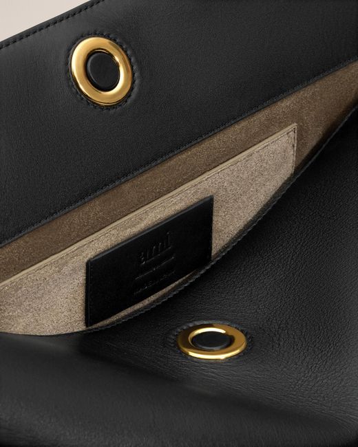 AMI Black Smooth Leather Carrousel Medium Bag