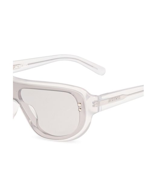 Jacquemus White Full Frame Sunglasses for men