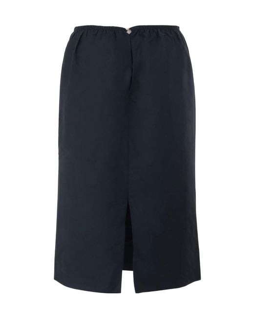 Carven Blue Elastic-Waist Skirt