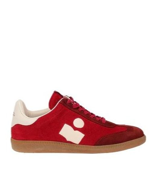 Isabel Marant Red Colorblock Lowtop Casual Shoes